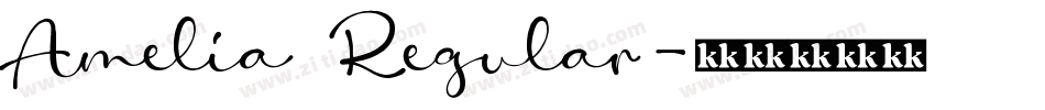 Amelia Regular字体转换